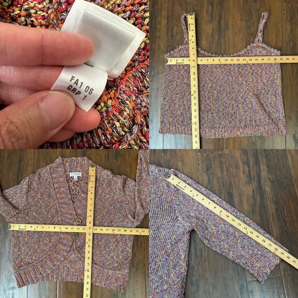 BUNDLE ST. JOHN SPORT Tweed Pattern Knit Top & Cardigan Sweater Multi - Picture 10 of 10